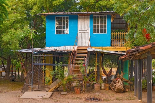 House on poles in central America