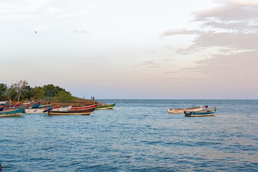 fishing boats in El Rompio, Panama