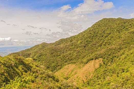 Montains and tropical rain forest in Fortuna Natinal Park in Panama on January 8, 2014.