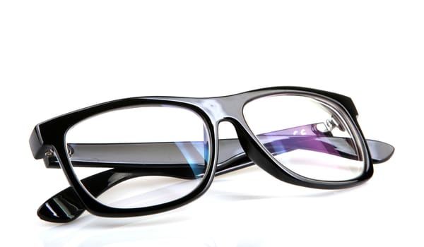 Black Eye Glasses Isolated On White