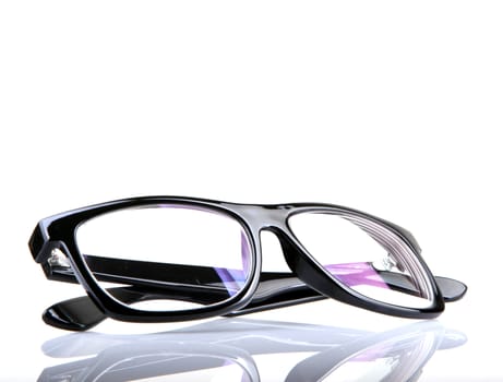 Black Eye Glasses Isolated On White