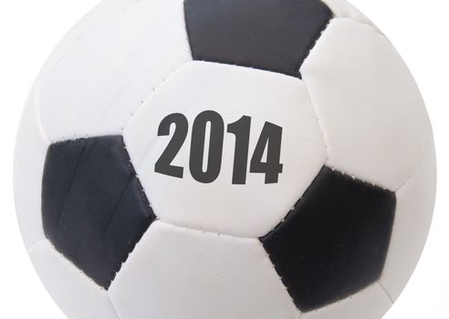 2014 printed on a football