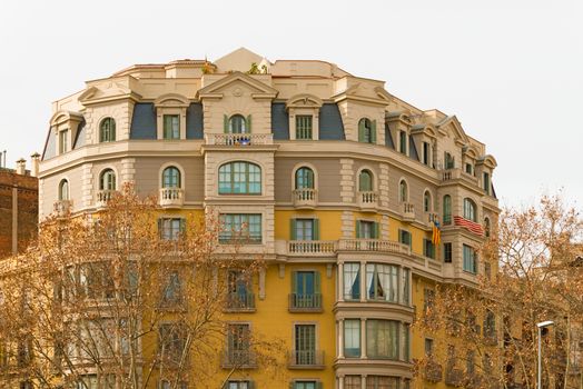 Building detail in Barcelona, Spain