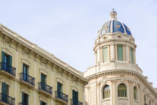 Building detail in Barcelona, Spain