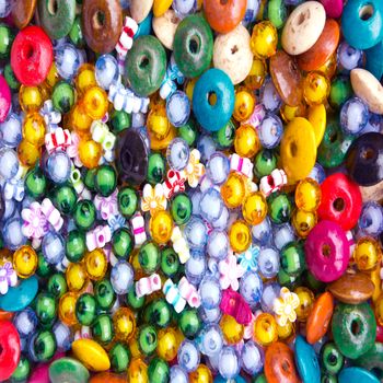 Multicolor bead texture for background 