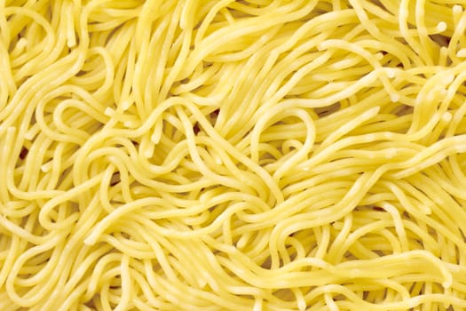 Closeup of freshly boiled spaghetti background. 
