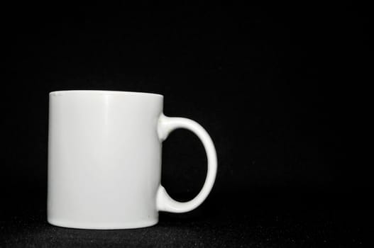 Coffee Cup Icons Top and Side View with Black Background