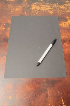 Exam Concept Picture Paper Sheet on a Wooden Table