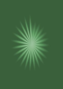 Abstract green bright striped background with sunburst