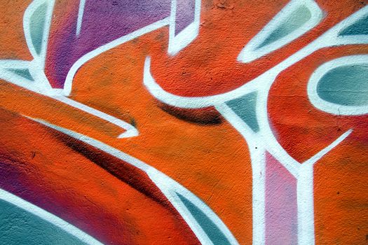 closeup of a graffiti on a wall