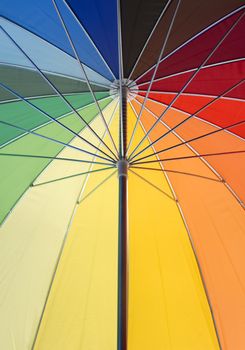 closeup image of a colorful umbrella