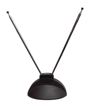 old tv antenna over a white background