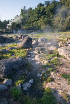 Fang Hot Spring National Park is part of Doi Pha Hom Pok National Park in Chiang Mai, Thailand