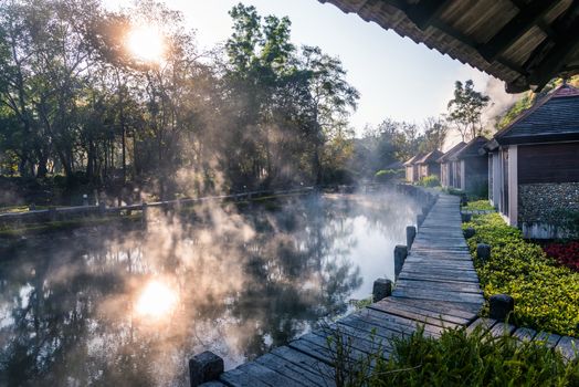 Fang Hot Spring National Park is part of Doi Pha Hom Pok National Park in Chiang Mai, Thailand