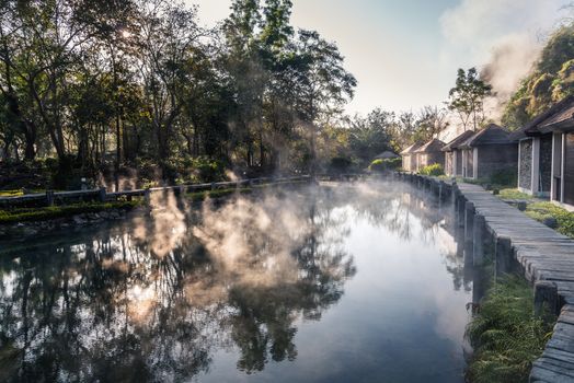 Fang Hot Spring National Park is part of Doi Pha Hom Pok National Park in Chiang Mai, Thailand