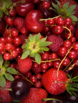 fresh red  fruit  background close up