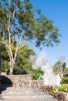 Fang Hot Spring National Park is part of Doi Pha Hom Pok National Park in Chiang Mai, Thailand