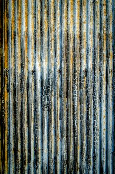 Abstract Background Texture Of Corrugated Iron With Peeling Paint
