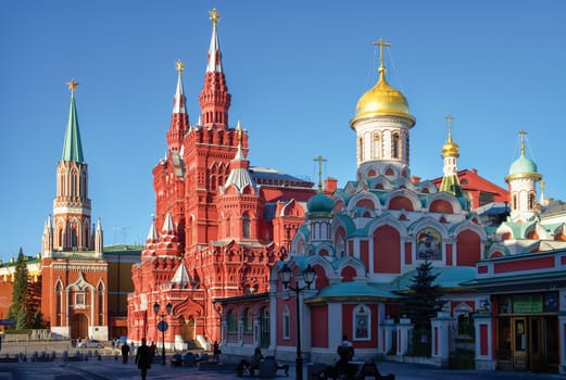 View of the Moscow Kremlin and Historical Museum.