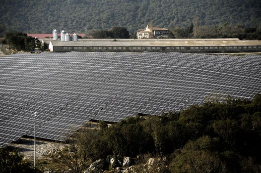 French photovoltaic solar plant in the Gard department in Ales