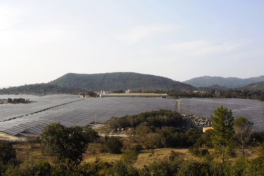 French photovoltaic solar plant in the Gard department in Ales