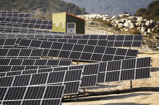 French photovoltaic solar plant in the Gard department in Ales