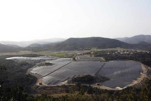 French photovoltaic solar plant in the Gard department in Ales