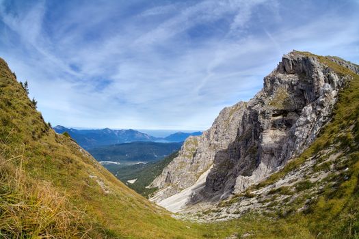 rocks on Karwendel mountain range, Bavaria, Germany