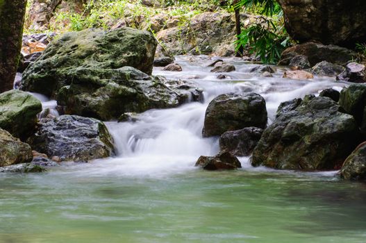 The waterfall sarika National Park, nakon-nayok thailand.