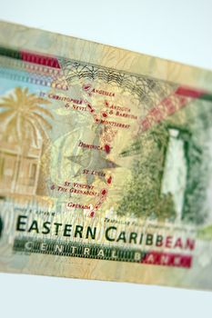 A ten dollar bill from the Eastern Caribbean