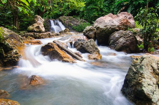 The waterfall sarika National Park, nakon-nayok thailand.