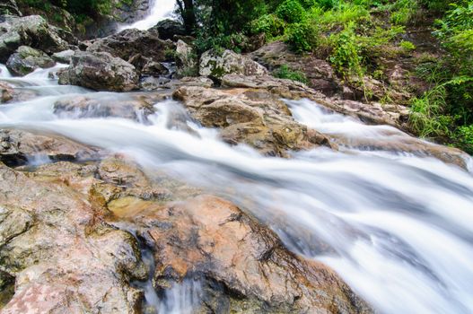 The waterfall sarika National Park, nakon-nayok thailand.