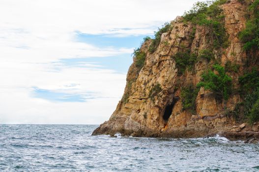 Mountain gorges and the sea