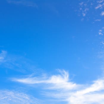 clouds in the blue sky 