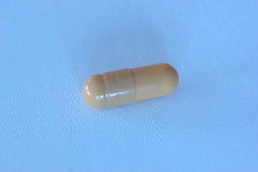 A gel capsule containing a powdery substance
