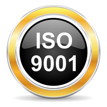 black web button with golden ring