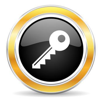 black web button with golden ring
