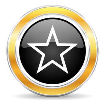black web button with golden ring
