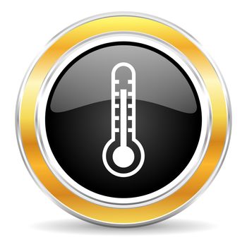 black web button with golden ring