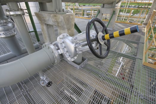 Big handle valve in chemical industrial factor