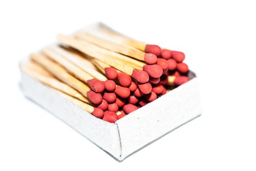 Box of matches isolated on white background