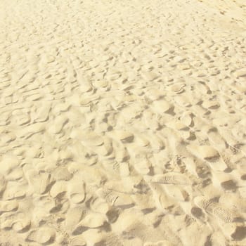 Sand pattern of a beach in the summer 