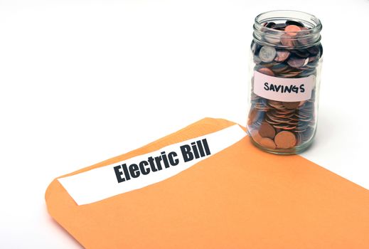 saving money on electric or energy costs concept