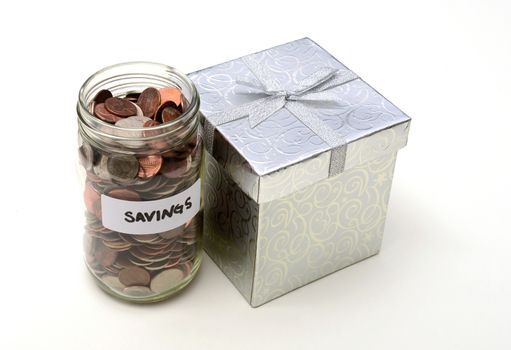 savings on gifts or holidays at christmas concept