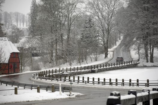 Road at wintertime