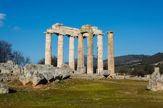 Zeus temple in the ancient Nemea, Greece