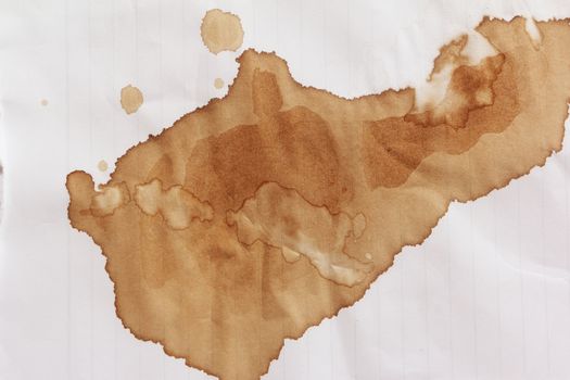 Coffee stain on paper texture for background