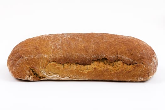 Fresh bread on a white background