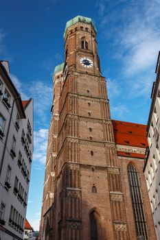 Church of Our Lady (Frauenkirche) in Munich at Night, Bavaria, Germany