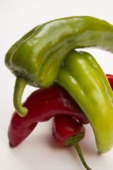 Composition of fresh and vibrant peppers.